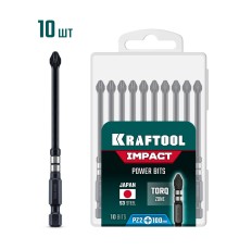 KRAFTOOL Impact PZ 2, 100 мм, 10 шт, ударные биты (26193-2-100-S10)