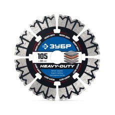 ЗУБР HEAVY DUTY 105 мм (16 х 15 х 2.2 мм), сегментный алмазный диск, Профессионал (36650-105)