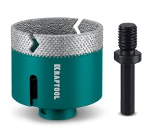 KRAFTOOL VS DIAMOND d 65 (М14, HEX10), Вакуумная алмазная коронка по керамограниту (29890-65)