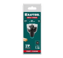 KRAFTOOL SELF FEED d 32 мм, cверло по дереву самоврезающееся (29951-32)