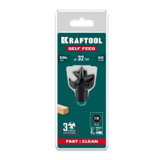 KRAFTOOL SELF FEED d 32 мм, cверло по дереву самоврезающееся (29951-32)