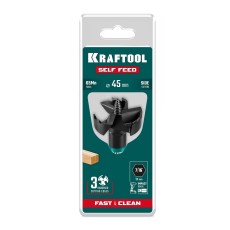 KRAFTOOL SELF FEED d 45 мм, cверло по дереву самоврезающееся (29951-45)