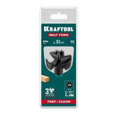 KRAFTOOL SELF FEED d 51 мм, cверло по дереву самоврезающееся (29951-51)