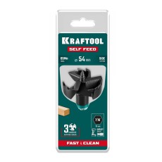 KRAFTOOL SELF FEED d 54 мм, cверло по дереву самоврезающееся (29951-54)
