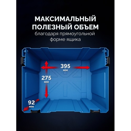 ЗУБР МОДУЛЬ-S, 126 х 402 х 302 мм, пластиковый ящик для инструментов, Профессионал (38170-S)
