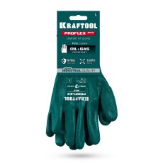 KRAFTOOL ProFlex Max, L (9), полный облив, эластичные перчатки, вспененное нитриловое покрытие, 15 класс (11240-L)