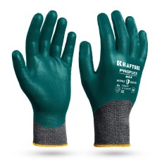 KRAFTOOL ProFlex Max, M (8), полный облив, эластичные перчатки, вспененное нитриловое покрытие, 15 класс (11240-M)