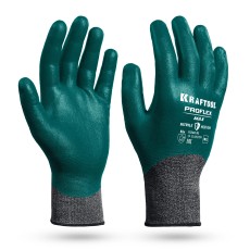 KRAFTOOL ProFlex Max, XL (10), полный облив, эластичные перчатки, вспененное нитриловое покрытие, 15 класс (11240-XL)