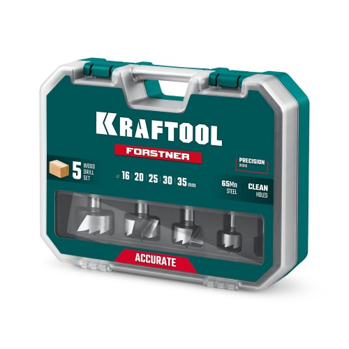 KRAFTOOL FORSTNER 5шт (d16-35 мм), набор cверл Форстнера (29950-H5)