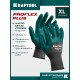 KRAFTOOL ProFlex Plus, XL (10), облив 3/4, эластичные перчатки, вспененное нитриловое покрытие, 15 класс (11241-XL)