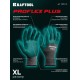 KRAFTOOL ProFlex Plus, XL (10), облив 3/4, эластичные перчатки, вспененное нитриловое покрытие, 15 класс (11241-XL)